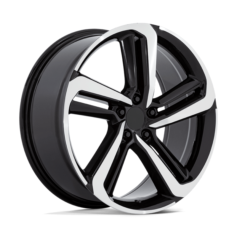 OE Creations - PR216 - Black - Gloss Black Machined - 18" x 8", 45 Offset, 5x114.3 (Bolt Pattern), 64.2mm HUB