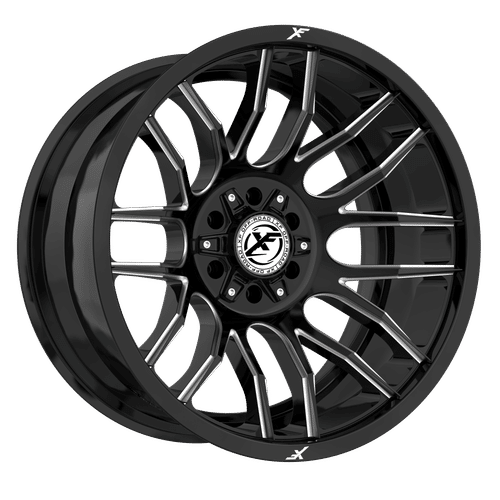 XF Off-Road - XF-232 - Black - Gloss Black Milled - 20" x 10", -12 Offset, 8x165.1/170 (Bolt pattern), 125.2mm HUB