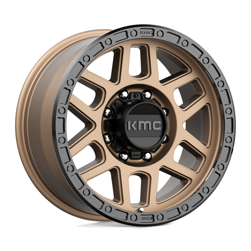KMC Wheels - KM544 MESA - Bronze - MATTE BRONZE WITH BLACK LIP - 18" x 9", 18 Offset, 8x165.1 (Bolt Pattern), 125.1mm HUB