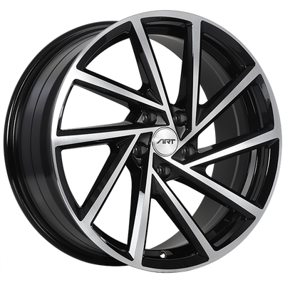 ART - Replica 153 - Black - Gloss Black - Machined Face - 18" x 8", 45 Offset, 5x112 (Bolt Pattern), 57.1mm HUB
