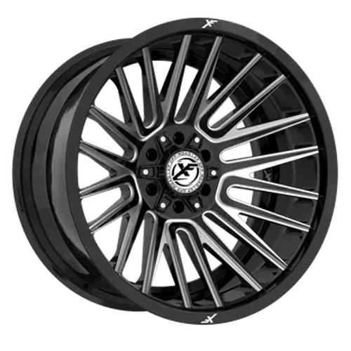 XF Off-Road - XF-234 - Black - Gloss Black Milled - 22" x 10", -18 Offset, 8x165.1/170 (Bolt pattern), 125.2mm HUB