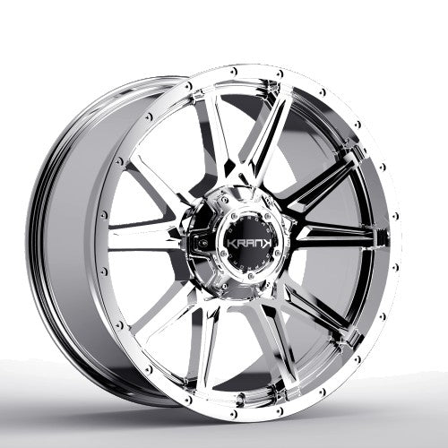 KranK Off-road - Cylinder - Chrome - Chrome - 20" x 9", 18 Offset, 5x127/139.7 (Bolt Pattern), 77.8mm HUB