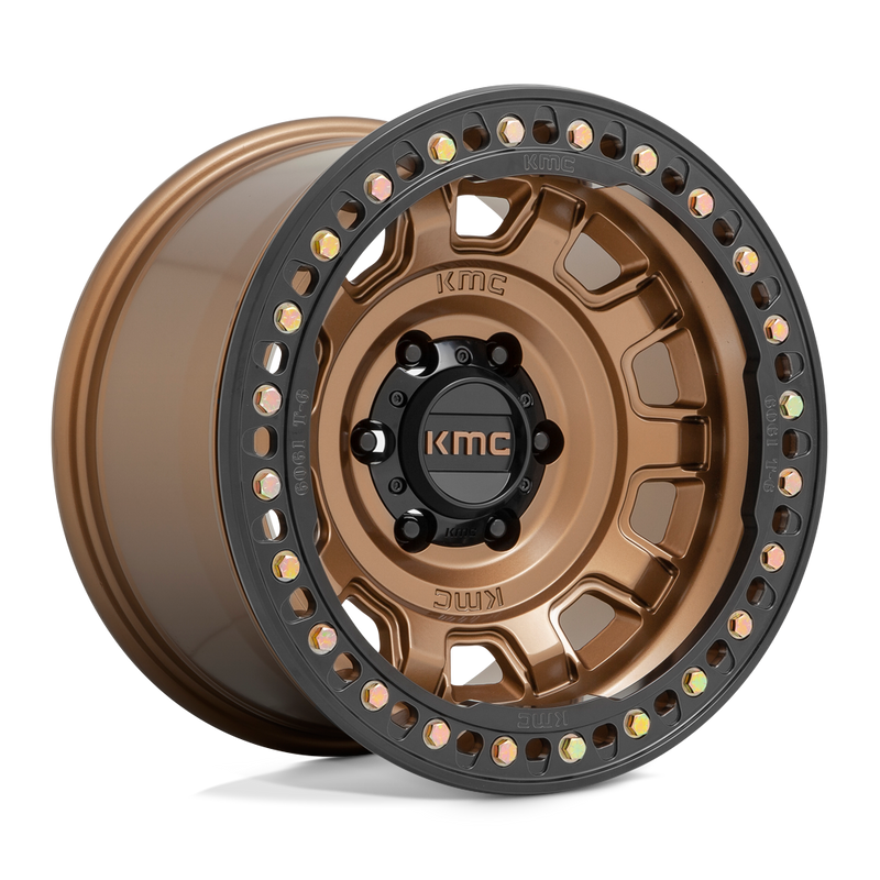 KMC Wheels - KM236 TANK BEADLOCK - Bronze - MATTE BRONZE - 17" x 9", -38 Offset, 6x139.7 (Bolt Pattern), 108mm HUB