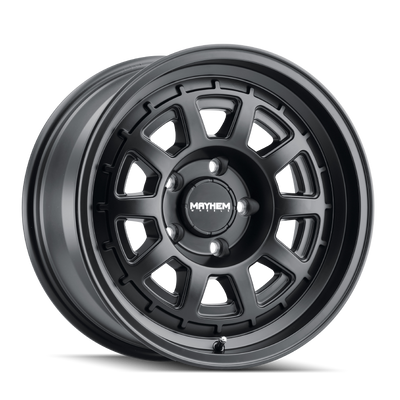 Mayhem - VOYAGER - Black - MATTE BLACK - 17" x 8.5", 18 Offset, 6x139.7 (Bolt Pattern), 106mm HUB
