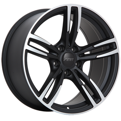 ART - Replica 61 - Black - Satin Black - Machined Face - 19" x 8.5", 35 Offset, 5x120 (Bolt Pattern), 72.6mm HUB