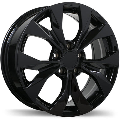 Replika - R192 - Black - Gloss Black - 17" x 7", 45 Offset, 5x114.3 (Bolt Pattern), 64.1mm HUB