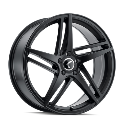 Kraze Wheels - MILANO - Black - SATIN BLACK - 17" x 8", 38 Offset, 5x112 (Bolt Pattern), 66.6mm HUB
