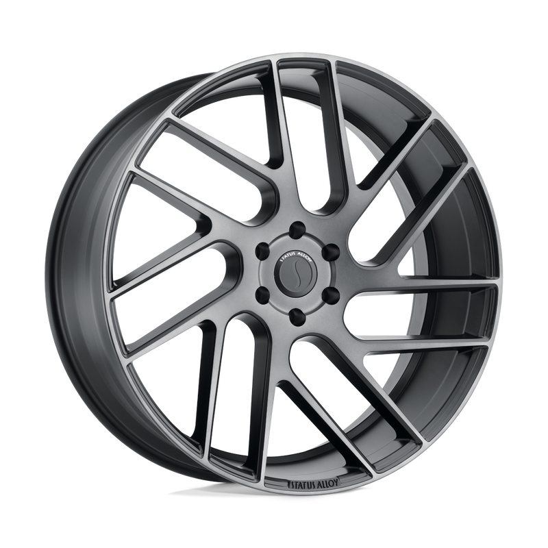 Status Wheels - JUGGERNAUT - Gunmetal - Carbon Graphite - 24" x 9.5", 25 Offset, 6x139.7 (Bolt Pattern), 112.1mm HUB