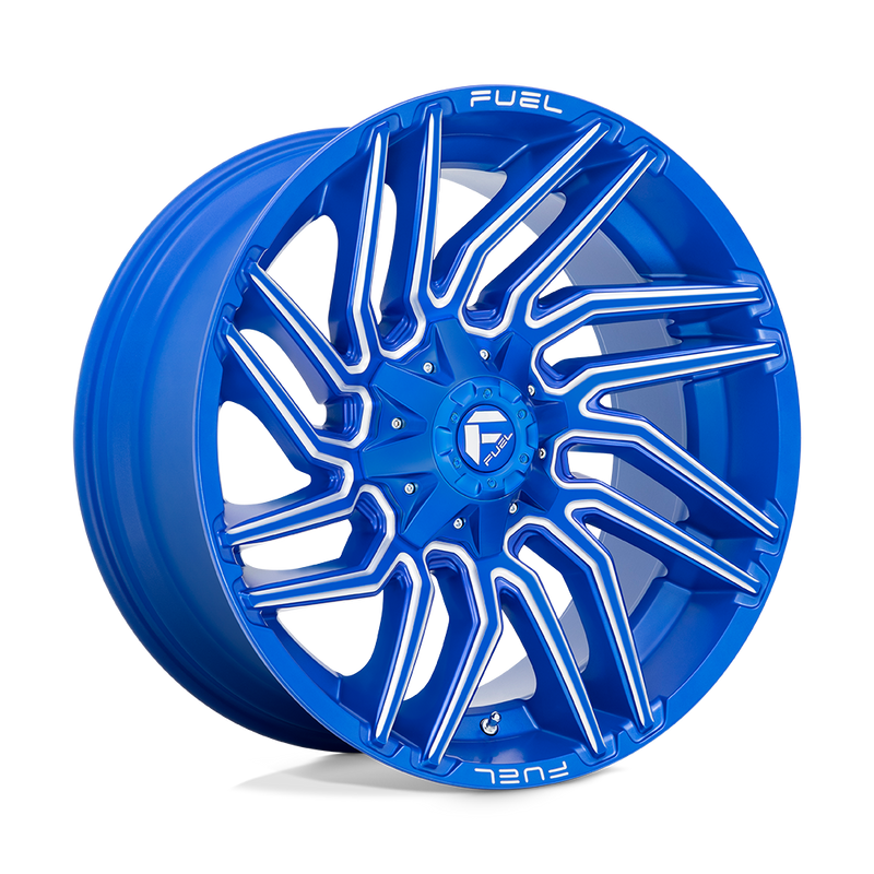 Fuel - D774 TYPHOON - ANODIZED BLUE MILLED - 22" x 10", -18 Offset, 8x180 (Bolt Pattern), 124.2mm HUB