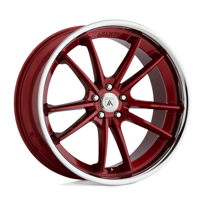 Asanti Black - ABL-23 SIGMA - CANDY RED WITH CHROME LIP - 22" x 9", 32 Offset, 5x114.3 (Bolt Pattern), 72.6mm HUB