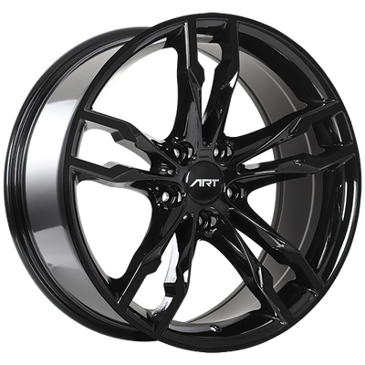 ART - Replica 165 - Black - Gloss Black - 18" x 8", 25 Offset, 5x112 (Bolt Pattern), 66.6mm HUB