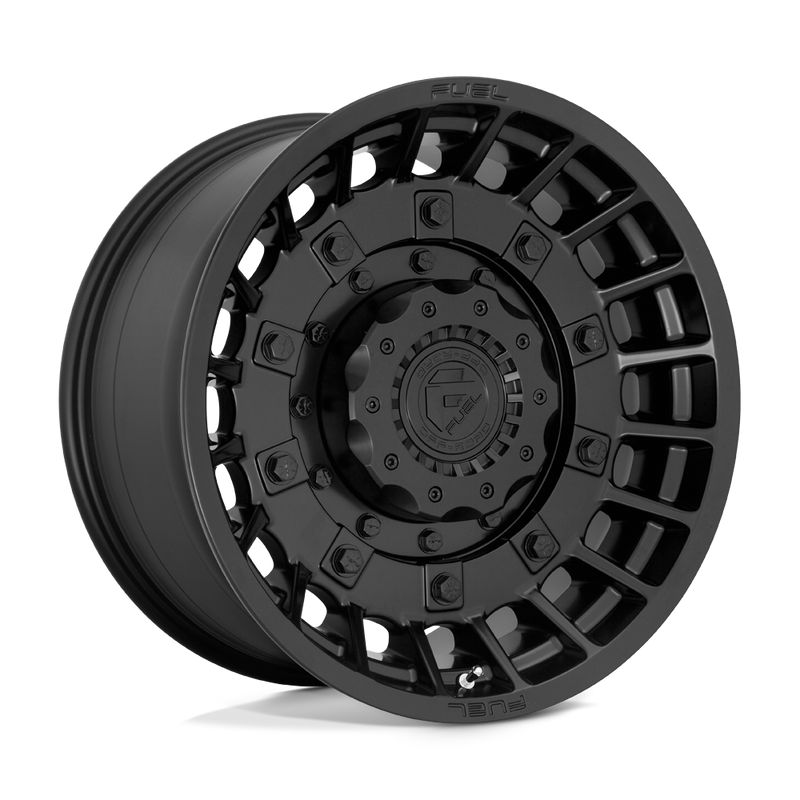 Fuel - D723 MILITIA - Black - MATTE BLACK - 20" x 10", -18 Offset, 8x165.1 (Bolt Pattern), 125.1mm HUB