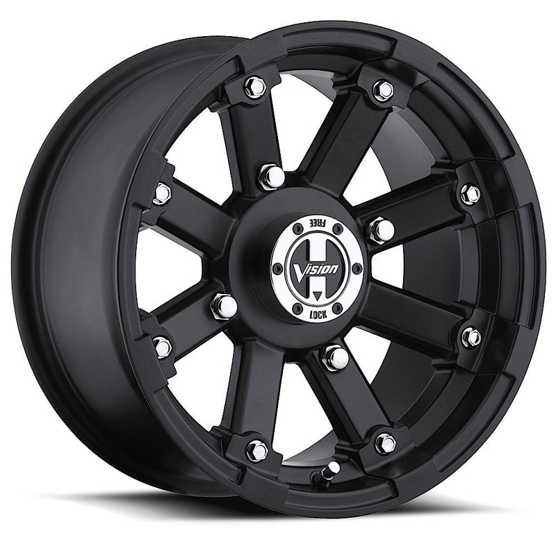 Vision Wheel ATV - 393 LOCKOUT - Black - Matte Black - 14" x 8", _10_2 Offset, 4x156 (Bolt Pattern), 131.1mm HUB