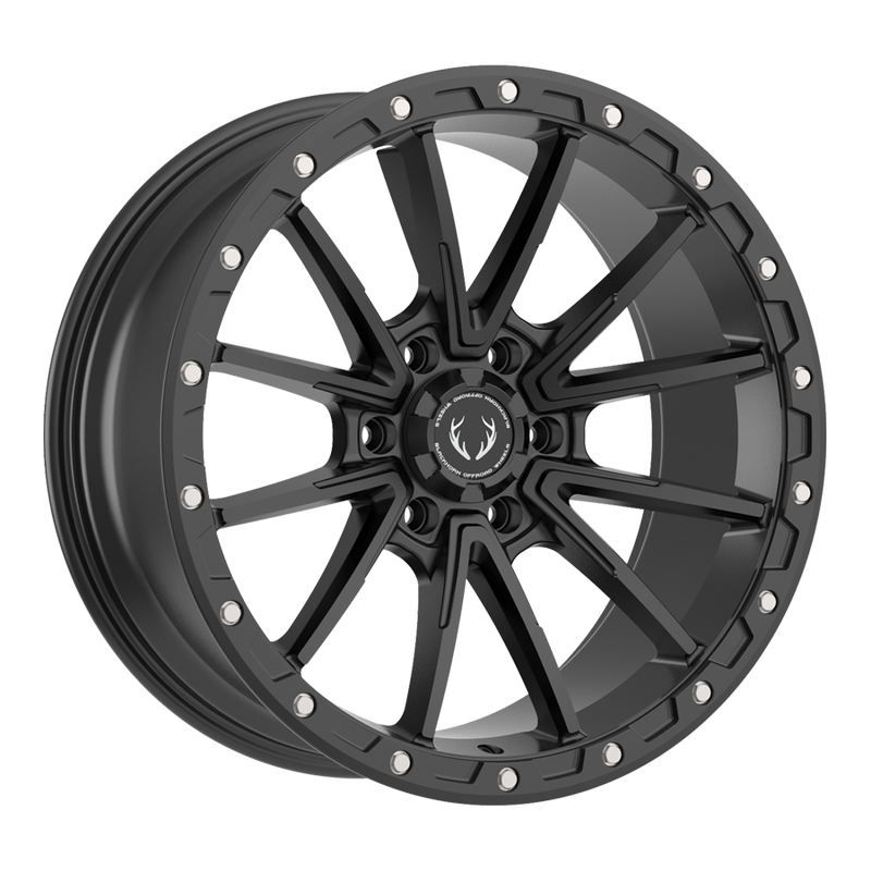 Blackhorn Offroad - BH04 - Black - Matt Black - 20" x 9", 12 Offset, 6x139.7 (Bolt Pattern), 106mm HUB