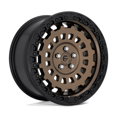 Fuel - D634 ZEPHYR - Bronze - MATTE BRONZE BLACK BEAD RING - 17" x 8", 38 Offset, 5x114.3 (Bolt Pattern), 56.5mm HUB
