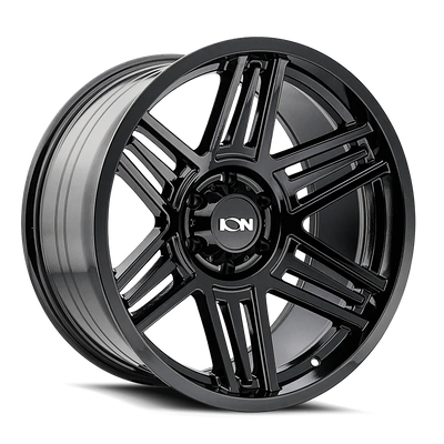Ion Alloy - 147 - Black - GLOSS BLACK - 20" x 9", 18 Offset, 6x135 (Bolt Pattern), 87mm HUB