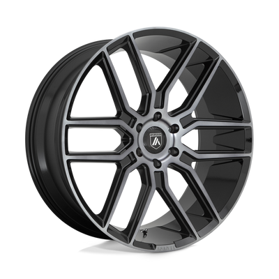 Asanti Black - ABL-28 BARON - Black - Gloss Black With Gray Tint - 22" x 9.5", 30 Offset, 6x139.7 (Bolt Pattern), 100.3mm HUB