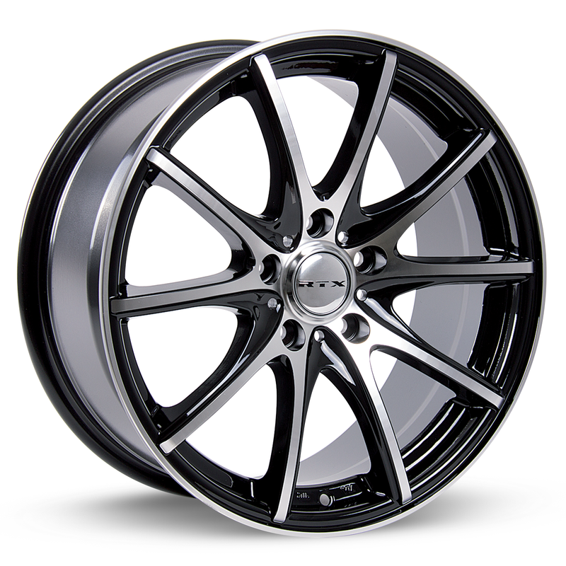 RTX Wheels - Snare - Black - Black Machined - 17" x 7.5", 42 Offset, 5x114.3 (Bolt Pattern), 73.1mm HUB