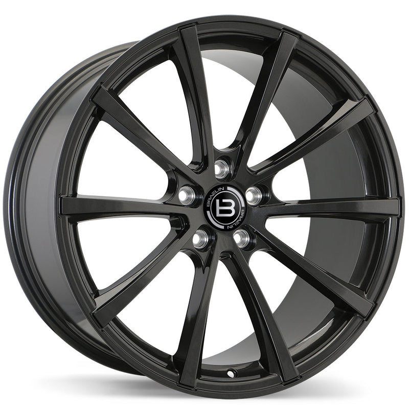 Braelin - BR09 - Gunmetal - Gloss Gunmetal - 22" x 10", 45 Offset, 5x120 (Bolt Pattern), 74.1mm HUB