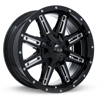 RTX Wheels - Ravine - Black - Black Milled - 18" x 9", 10 Offset, 6x135/139.7 (Bolt Pattern), 87.1mm HUB