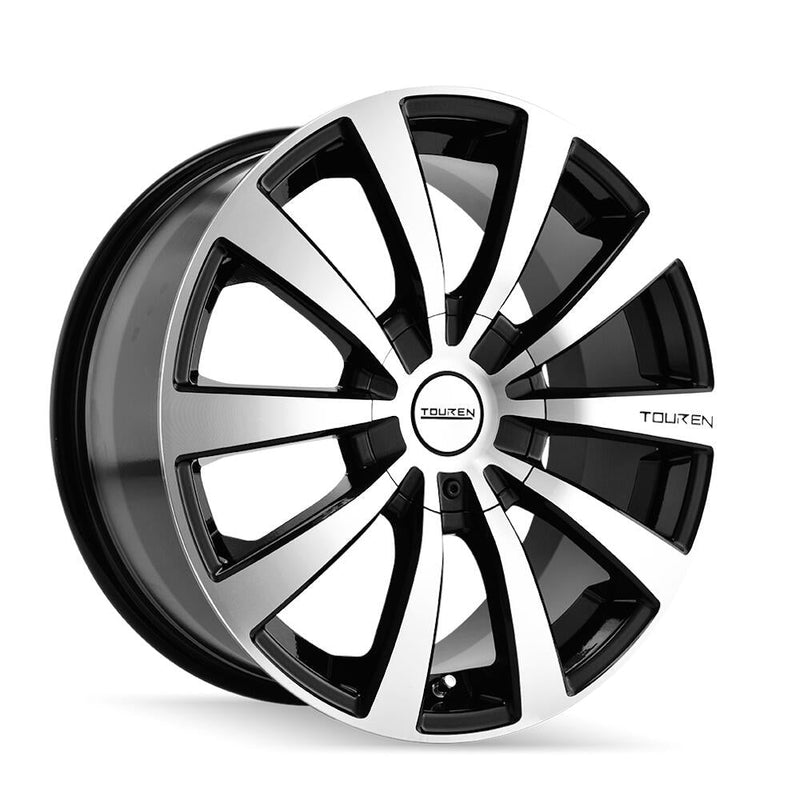 Touren - TR3 - Black - BLACK/MACHINED FACE/MACHINED LIP - 20" x 8.5", 20 Offset, 5x114.3/120 (Bolt Pattern), 74.1mm HUB