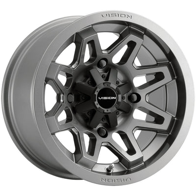 Vision Wheel ATV - 416 416/416X 2021 - Gunmetal - GUNMETAL - 14" x 8", _10_2 Offset, 4x156 (Bolt Pattern), 131.1mm HUB