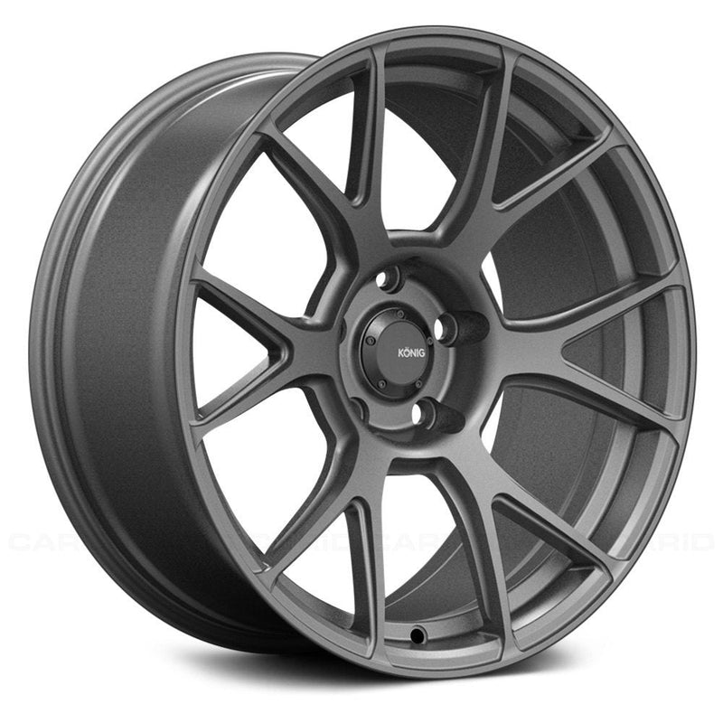 Konig - Ampliform - Gunmetal - Dark Metallic Graphite - 18" x 8.5", 44 Offset, 5x100 (Bolt Pattern), 73.1mm HUB