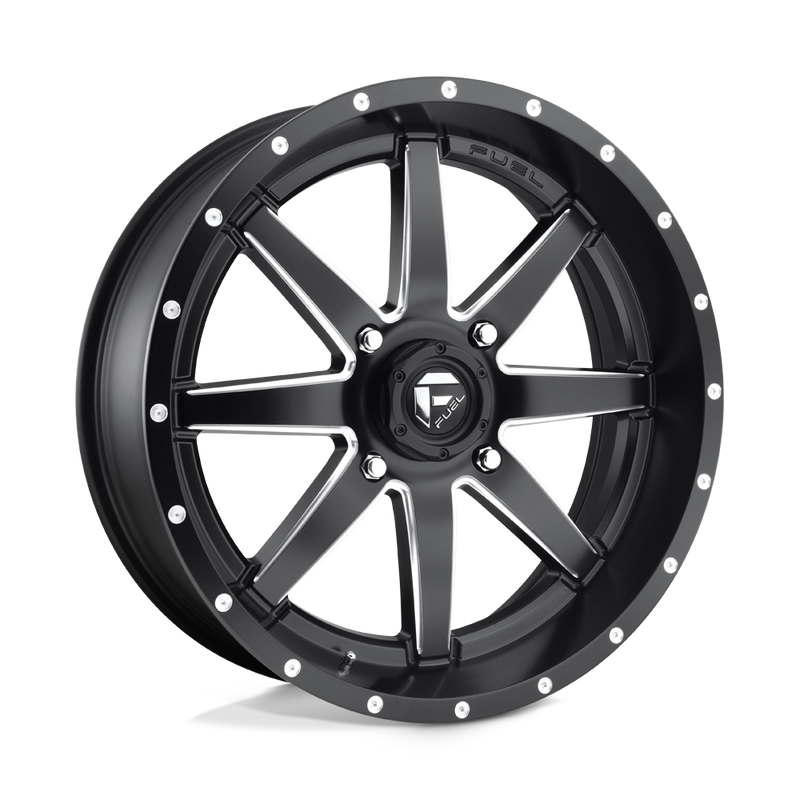 Fuel UTV - D538 MAVERICK - Black - MATTE BLACK MILLED - 20" x 7", 13 Offset, 4x156 (Bolt Pattern), 132mm HUB