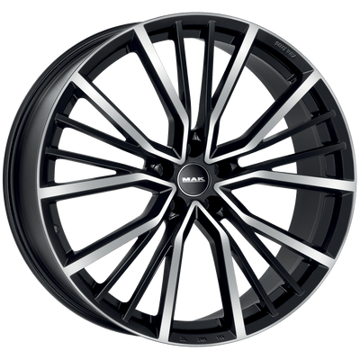 Mak Wheels - UNION - Black - BLACK MIRROR - 20" x 9", 26 Offset, 5x112 (Bolt Pattern), 66.5mm HUB