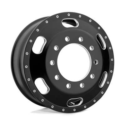 ATX - AO402 INDY - Black - SATIN BLACK MILLED - 22.5" x 8.25", 145 Offset, 10x285.75 (Bolt Pattern), 220.1mm HUB