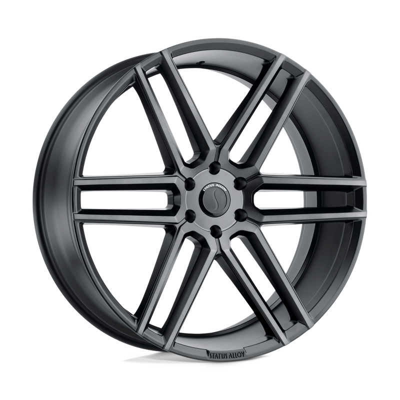 Status Wheels - TITAN - Gunmetal - Carbon Graphite - 24" x 9.5", 30 Offset, 5x120 (Bolt Pattern), 76.1mm HUB