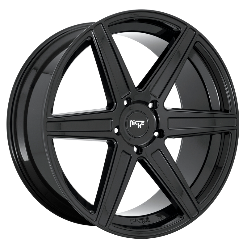 Niche - M237 CARINA - Black - GLOSS BLACK - 22" x 9.5", 3 Offset, 5x150 (Bolt Pattern), 110.1mm HUB