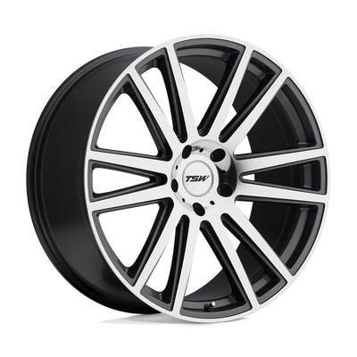TSW Wheels - GATSBY - Gunmetal - Gunmetal with Mirror-Cut Face - 20" x 10", 44 Offset, 5x112 (Bolt Pattern), 66.6mm HUB