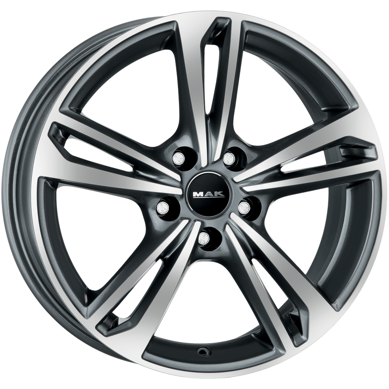 Mak Wheels - EMBLEMA - Gunmetal - GUN MET-MIRROR FACE - 16" x 6.5", 45 Offset, 4x100 (Bolt Pattern), 72mm HUB