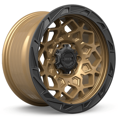 RTX Wheels - Spade - Bronze - Satin Bronze Black Lip - 18" x 9", 10 Offset, 6x139.7 (Bolt pattern), 106.1mm HUB