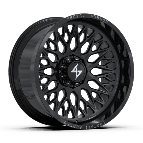 Sentali - Forged SF-6 - Black - Gloss Black - 24" x 12", -44 Offset, 6x135 (Bolt pattern), 87.1mm HUB