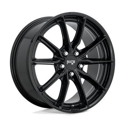 Niche - M240 RAINIER - Black - Gloss Black - 18" x 8", 42 Offset, 5x112 (Bolt Pattern), 66.6mm HUB