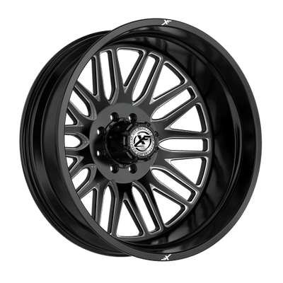 XF Off-Road - XF-240 - Black - Gloss Black Milled - 20" x 8.25", -202 Offset, 10x225 (Bolt pattern), 170.1mm HUB