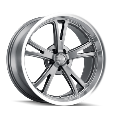 Ridler - 606 - Grey - GREY WITH MILLED SPOKES & DIAMOND LIP - 17" x 8", 0 Offset, 5x120.65 (Bolt Pattern), 83.8mm HUB