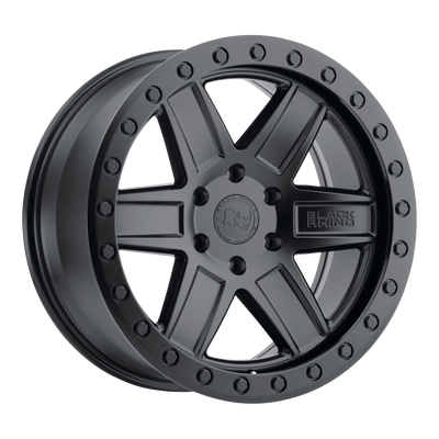 Black Rhino - ATTICA - Gunmetal - MATTE BLACK W/ BLACK RING - 20" x 9.5", -18 Offset, 5x127 (Bolt Pattern), 71.5mm HUB