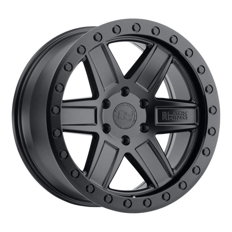 Black Rhino - ATTICA - Gunmetal - MATTE BLACK W/ BLACK RING - 20" x 9.5", -18 Offset, 5x127 (Bolt Pattern), 71.5mm HUB