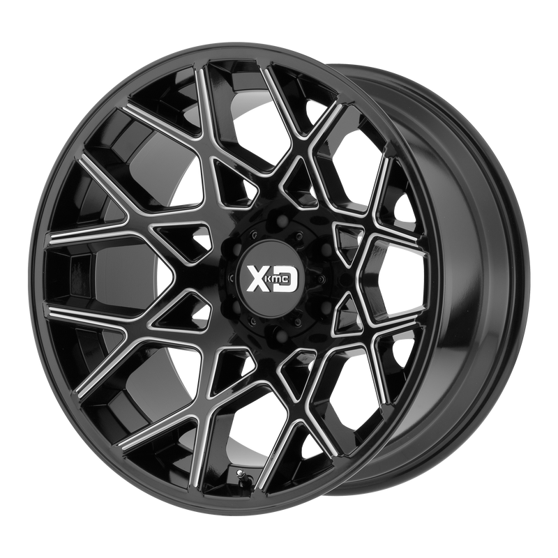 XD Series - XD831 CHOPSTIX - Black - GLOSS BLACK MILLED - 20" x 10", -24 Offset, 6x139.7 (Bolt Pattern), 106.1mm HUB