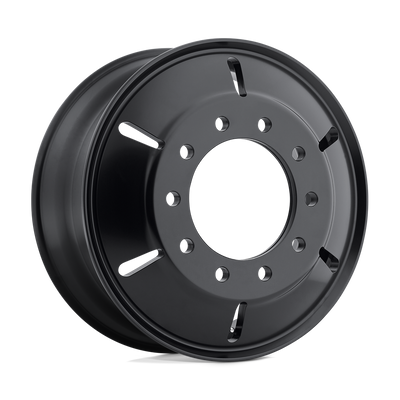 ATX - AO403 ROULETTE - Black - SATIN BLACK MILLED - 22.5" x 8.25", 144 Offset, 10x285.75 (Bolt Pattern), 220.1mm HUB