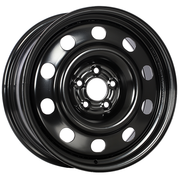 RNB - STEEL WHEEL - Black - Black E-Coating - 17" x 7", 50 Offset, 5x108 (Bolt Pattern), 63.4mm HUB
