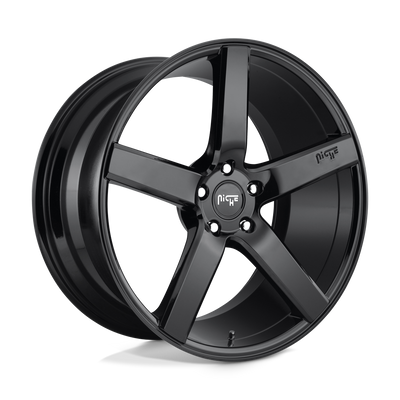 Niche - M188 MILAN - Black - GLOSS BLACK - 22" x 10", 35 Offset, 5x127 (Bolt Pattern), 71.5mm HUB