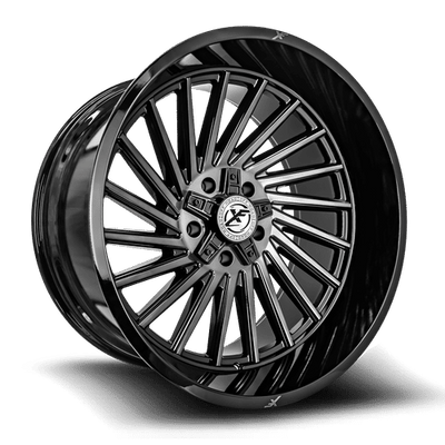 XF Off-Road - XF-239 - Black - Gloss Black Brushed Double Dark Tint - 20" x 10", -12 Offset, 8x165.1/170 (Bolt pattern), 125.2mm HUB