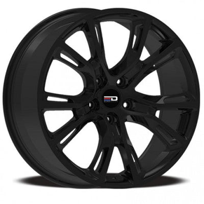 Euro Design - SRT - Black - Gloss Black - 18" x 8", 38 Offset, 5x110 (Bolt Pattern), 65.1mm HUB