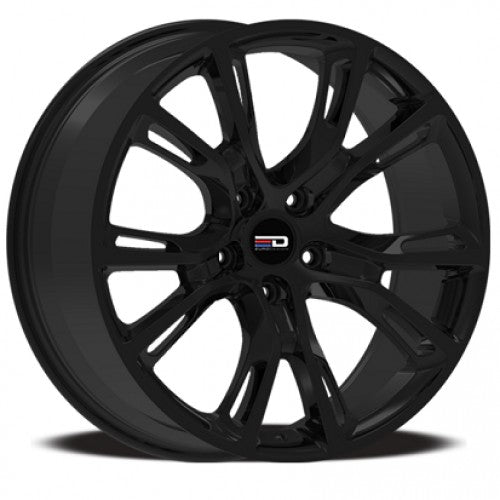 Euro Design - SRT - Black - Gloss Black - 18" x 8", 38 Offset, 5x110 (Bolt Pattern), 65.1mm HUB