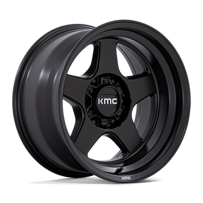 KMC Wheels - KM728 LOBO - Black - MATTE BLACK - 17" x 8.5", 18 Offset, 6x139.7 (Bolt Pattern), 106.1mm HUB