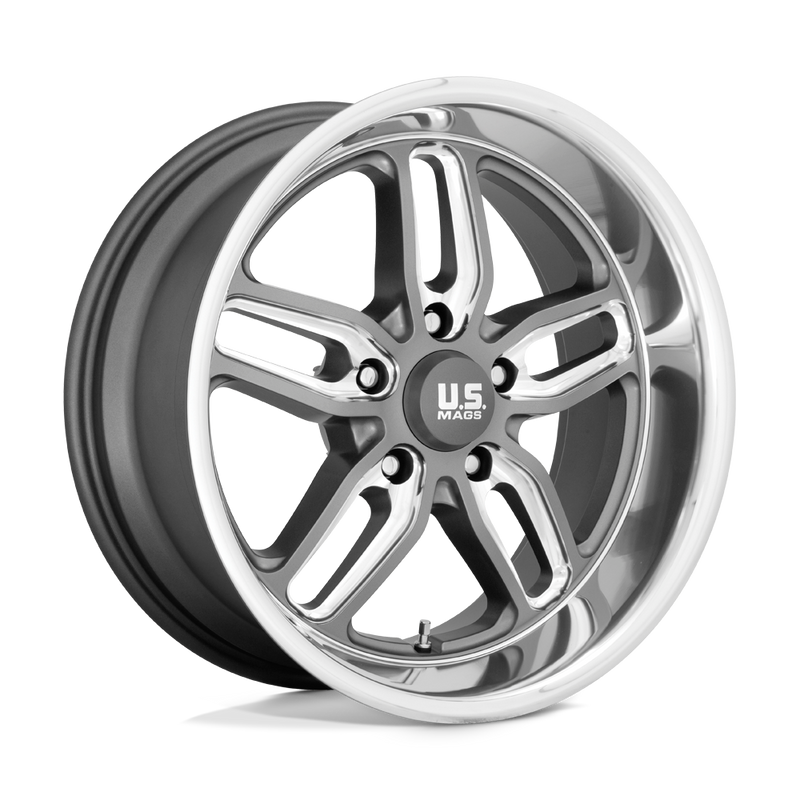 US Mag - U129 CTEN - Gunmetal - MATTE GUN METAL MILLED - 20" x 10", 1 Offset, 5x127 (Bolt Pattern), 78.1mm HUB